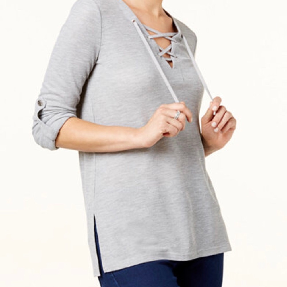 NWT Michael Kors Lace-Up Top